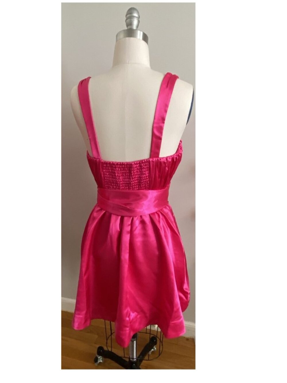 ANTHROPOLOGIE Maeve Bow-Tie Satin Mini Dress size 12 - Picture 6 of 7